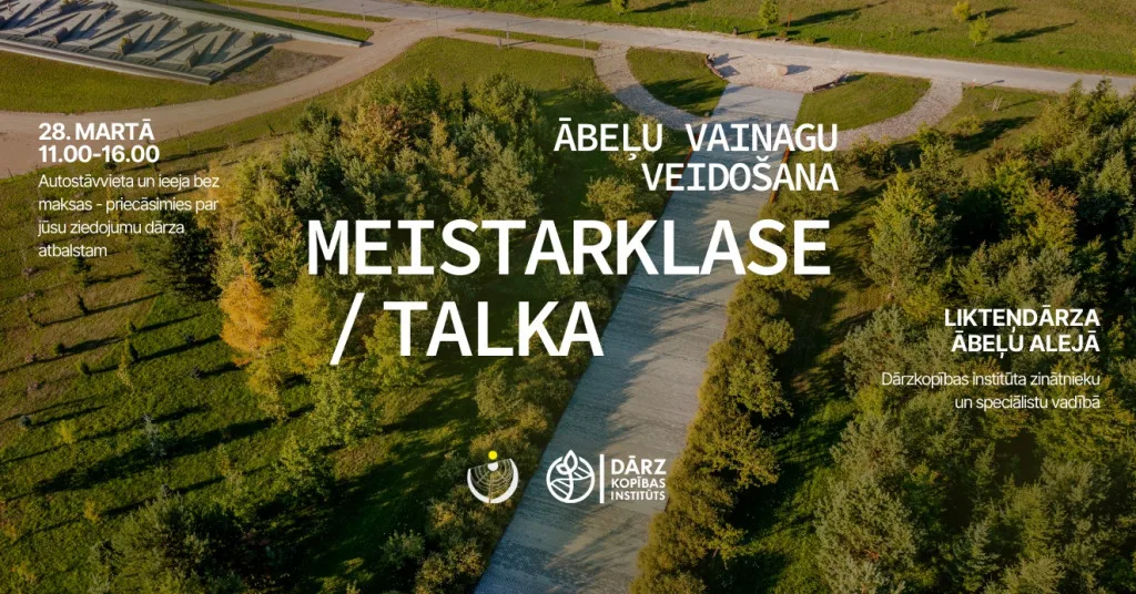 Ābeļu vainagu veidošanas meistarklase/talka Likteņdārzā