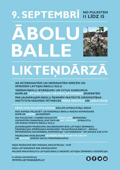 Ābolu balle Likteņdārzā 