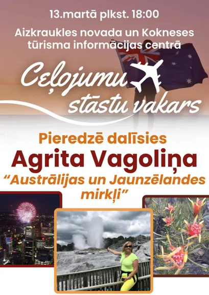 Aicinām uz ceļojumu stāstu vakaru 13.martā