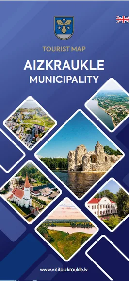 Aizkraukle municipality tourist map 2024