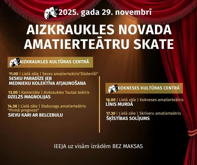 Aizkraukles novada amatierteātru skate 2025