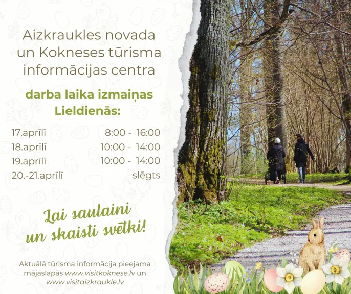 Aktuālais darba laiks Lieldienās