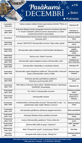 Aktuālie pasākumi decembrī 