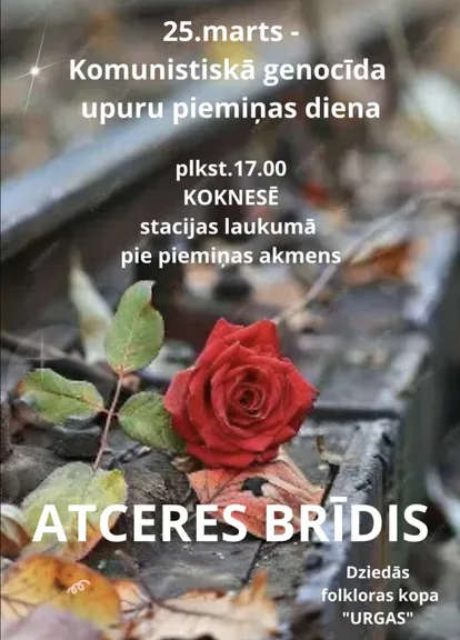 Atceres brīdis Komunistiskā genocīda upuru piemiņai