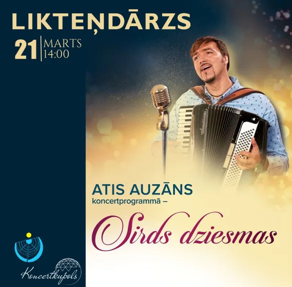 Atis Auzāns koncertprogrammā Sirds dziesmas