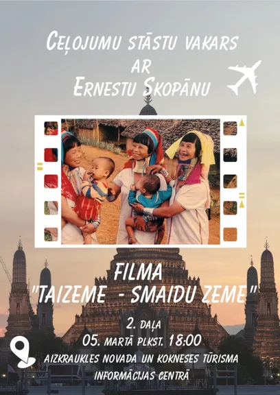Ceļojumu stāstu vakars ar Ernestu Skopānu.
