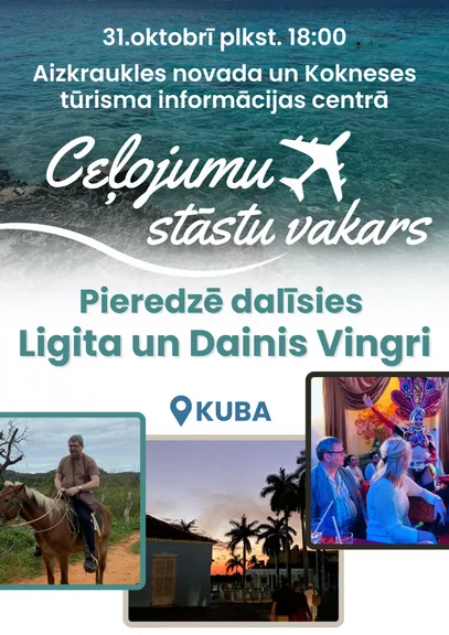 Ceļojumu stāstu vakars kopā ar Vingru ģimeni