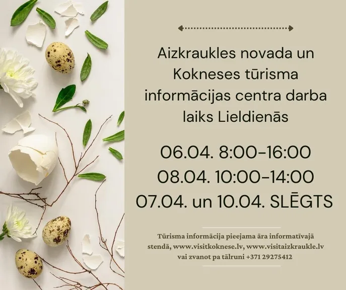 Darba laiks aprīļa svētkos