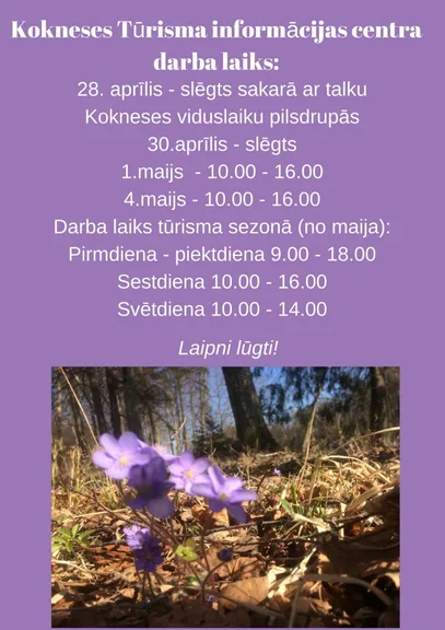 Darba laiks no maija.