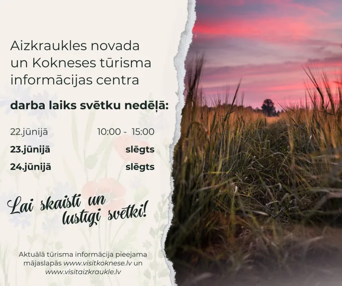 Darba laiks vasaras saulgriežos