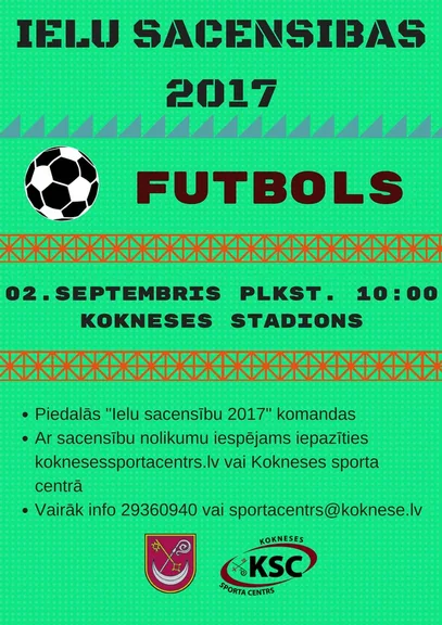 Ielu sacensības 2017, FUTBOLA turnīrs