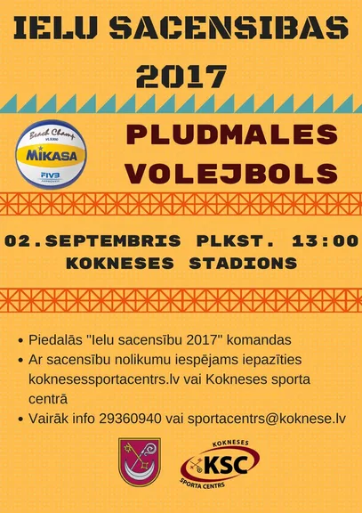 Ielu sacensības 2017, PLUDMALES VOLEJBOLA turnīrs