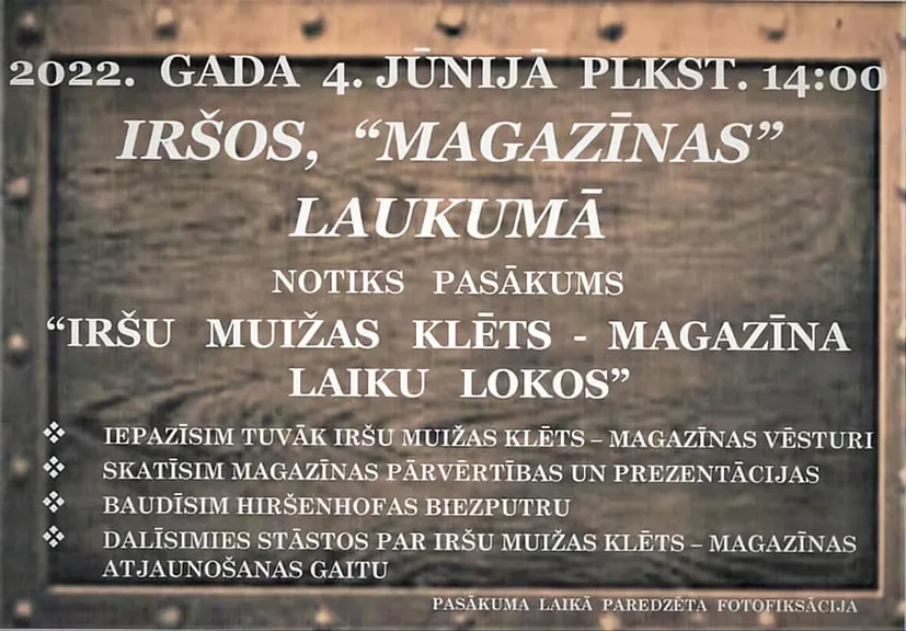 Iršu muižas klēts - magazīna laiku laikos
