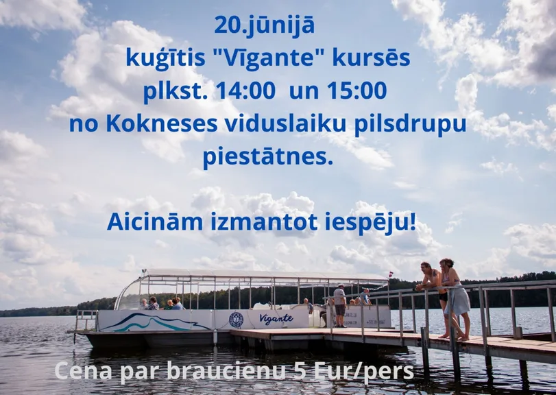 Izbraucieni ar kuģīti "Vīgante" 20. jūnijā