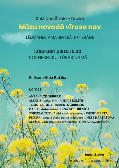 Izrāde "Mūsu novadā vīrusa nav" Kokneses kultūras namā