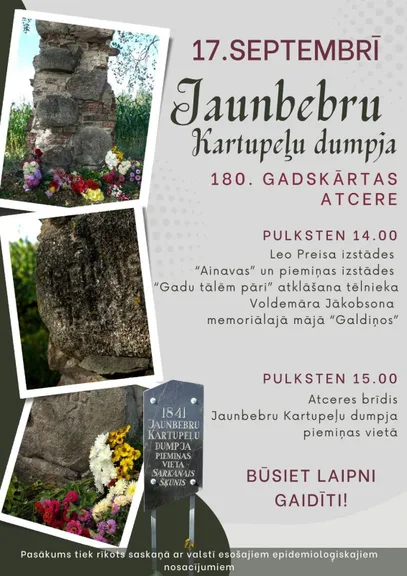  Jaunbebru Kartupeļu dumpja 180. gadskārtu