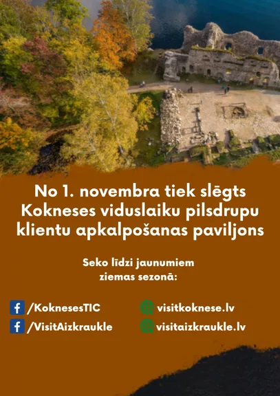 Kokneses viduslaiku pilsdrupas noslēdz sezonu