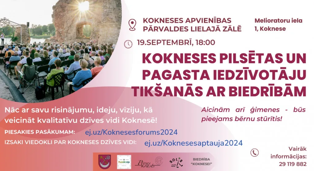 Kokneses vietējo biedrību tikšanās ar vietējiem iedzīvotājiem