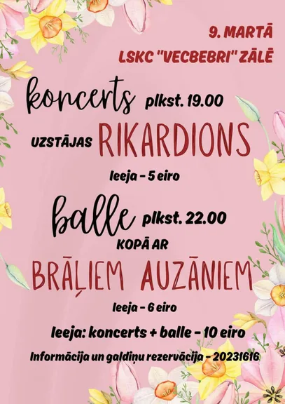 Koncerts un balle Vecbebros
