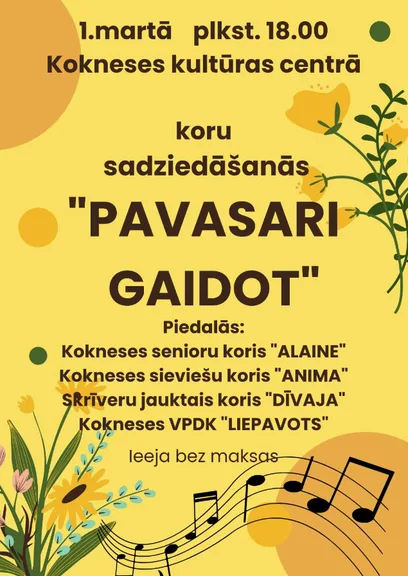 Koru sadziedāšanās koncerts "Pavasari gaidot"