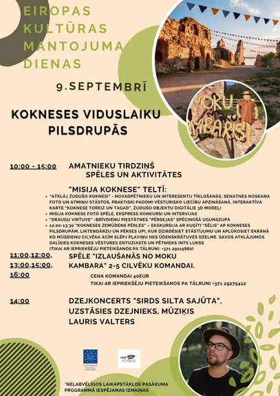Kultūras mantojuma dienas Kokneses viduslaiku pilsdrupās