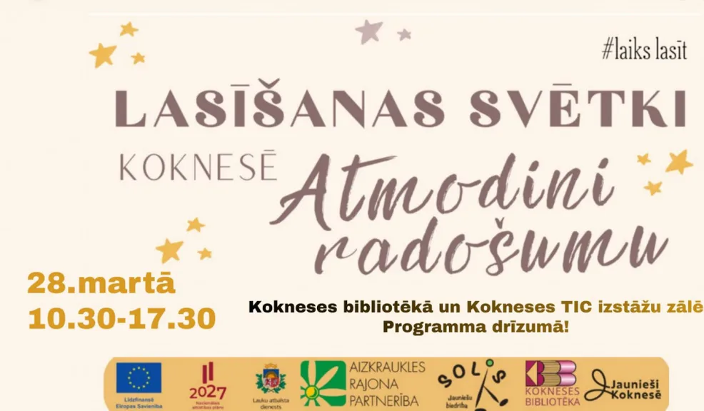 Lasīšanas svētki Koknesē "Atmodini radošumu"