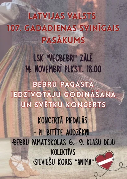 Latvijas valsts svētku pasākums Vecbebros 2025