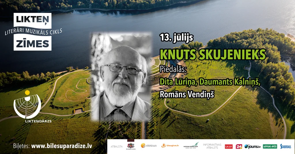 Likteņdārzā – koncertuzvedums “Likteņzīmes. Knuts Skujenieks”.