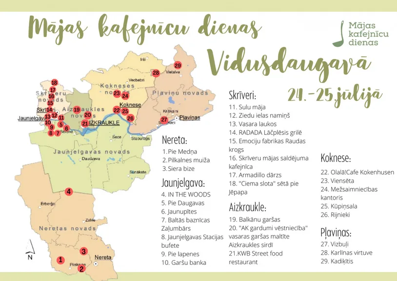 Mājas kafejnīcu dienas