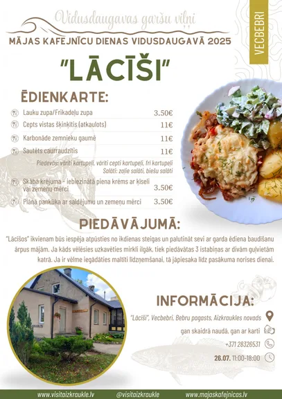 Mājas kafejnīcu dienas Vidusdaugavā