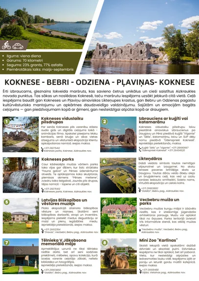 Maršruts Koknese-Pļaviņas-Koknese