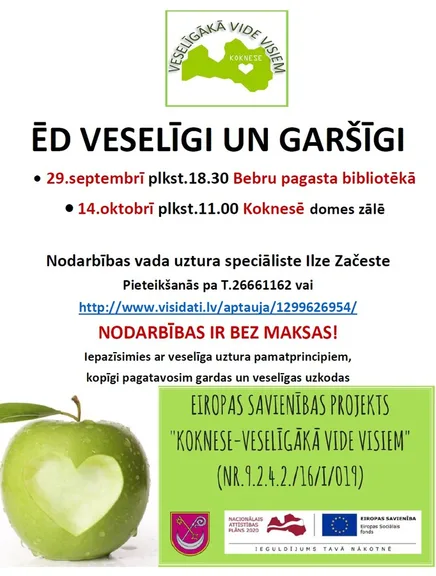 Nodarbības "Ēd veselīgi un garšīgi!"