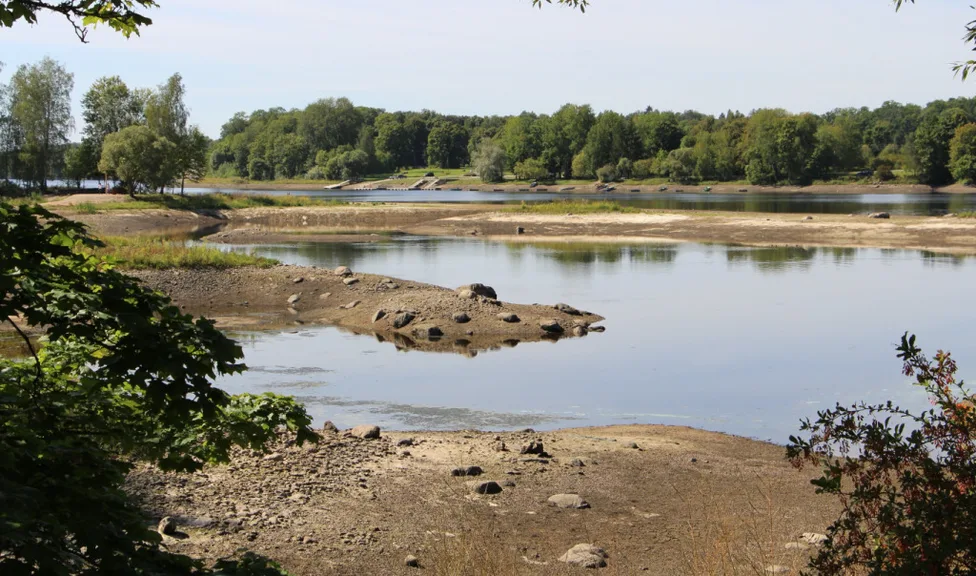 Nolaistais ūdens Koknesē atklāj neparastus skatus