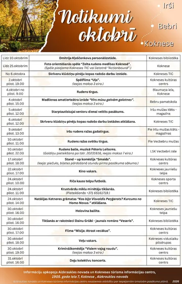 Notikumi oktobrī