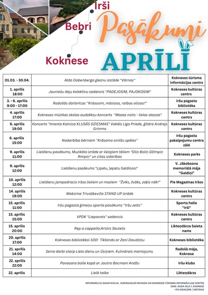 Pasākumi aprīlī