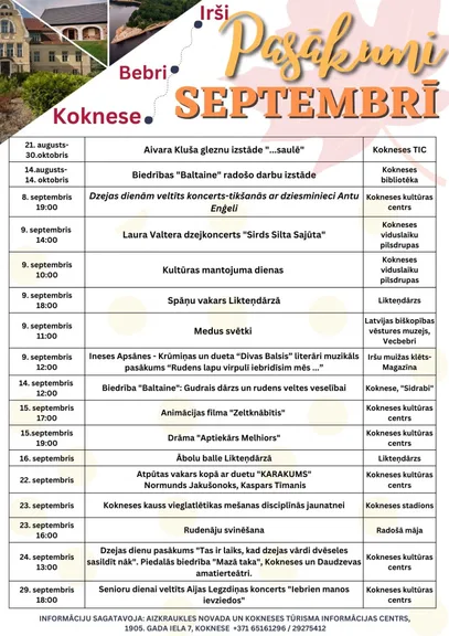 Pasākumi septembrī