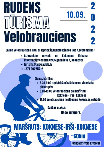 Rudens tūrisma velobrauciens 2022