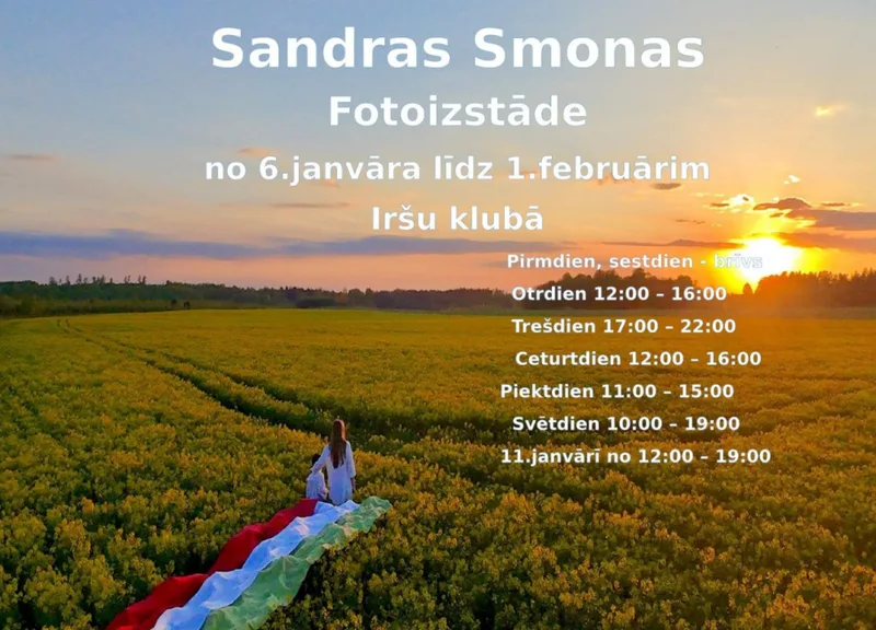 Sandras Smonas fotoizstāde Iršu klubā
