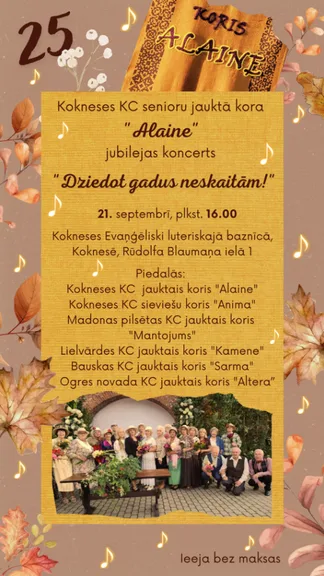Senioru kora "Alaine" jubilejas koncerts
