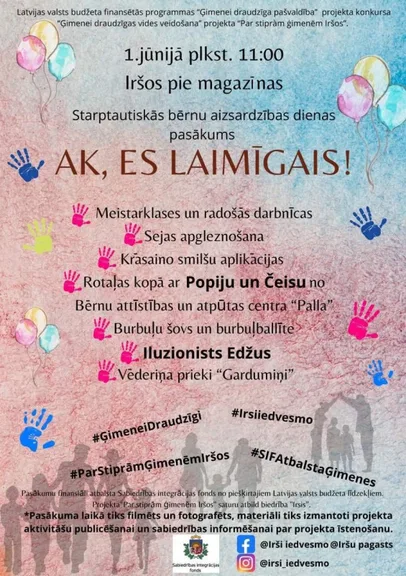 Starptautiskās bērnu aizsardzības dienas pasākums Iršos