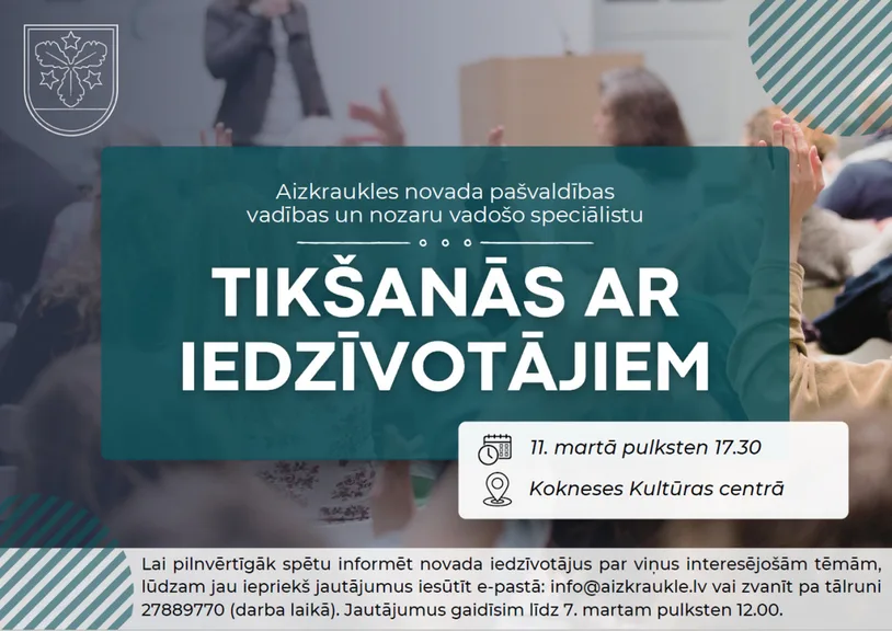 Tikšanās ar iedzīvotājiem Koknesē