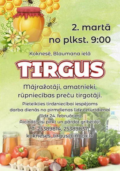 Tirgus Koknesē 2.martā
