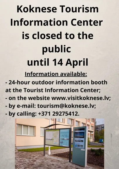 Tourism information centre closed for public visiting 