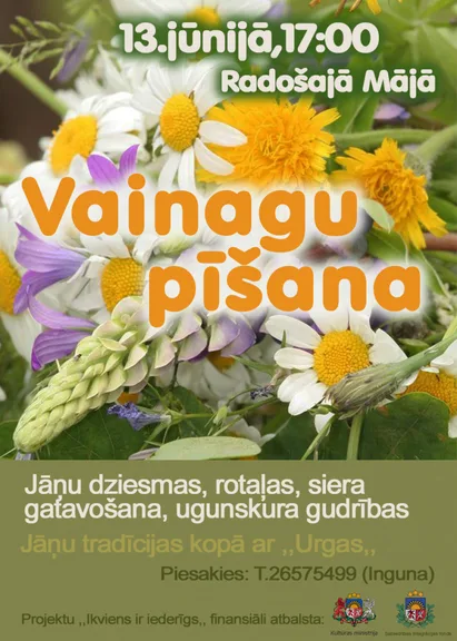 Vainagu pīšana Radošajā mājā