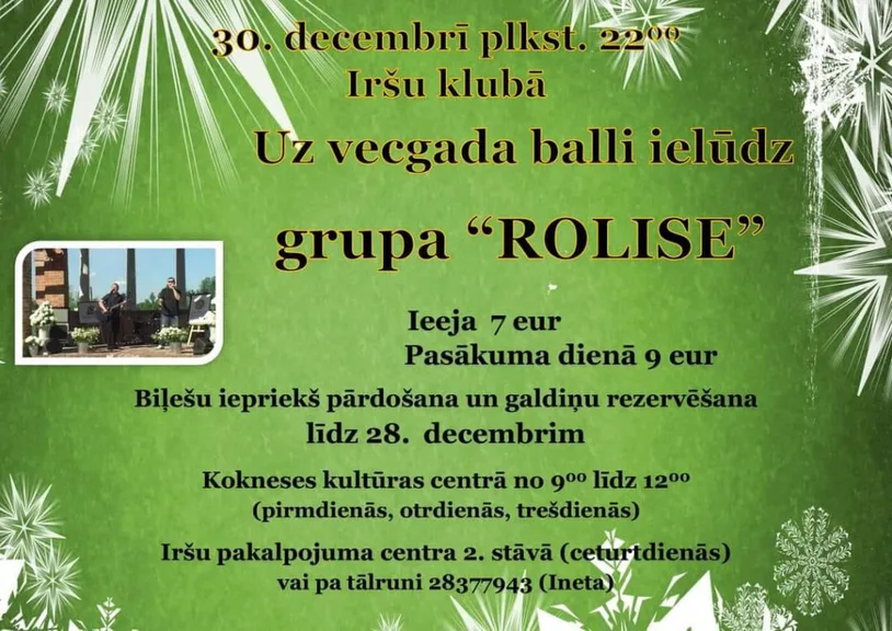 Vecgada balle Iršos ar grupu "Rolise"