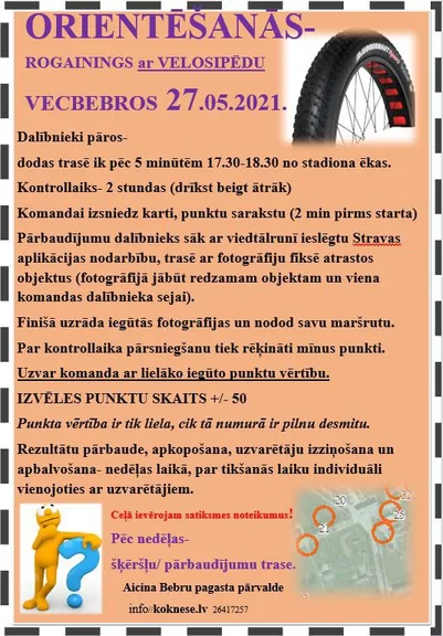 Velo orientēšanās Vecbebros