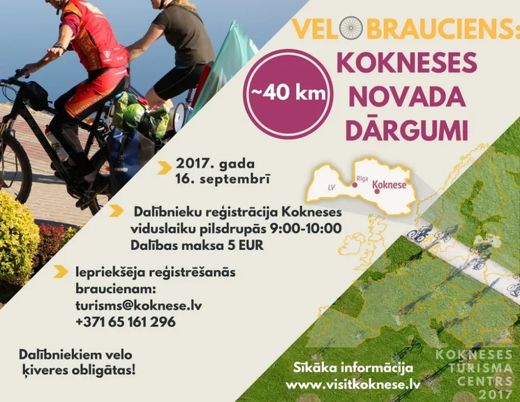 VELOBRAUCIENS: KOKNESES NOVADA DĀRGUMI 