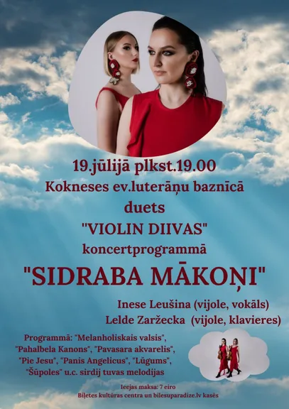 "Violin Diivas" koncertprogrammā "Sidraba mākoņi"