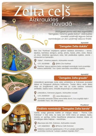 "Zelta ceļš" Aizkraukles novadā