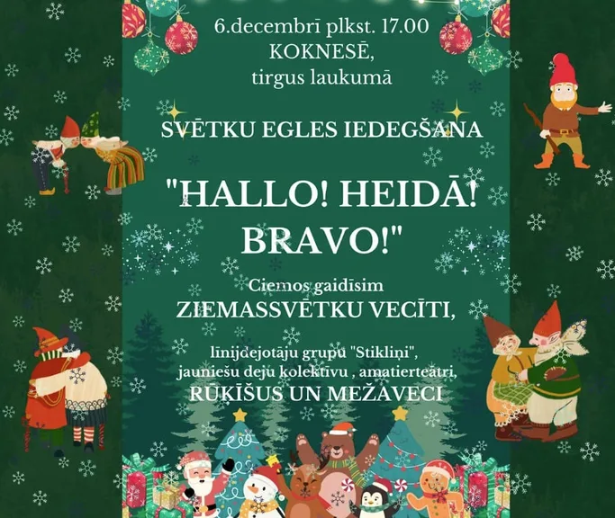 Ziemassvētku egles iedegšana